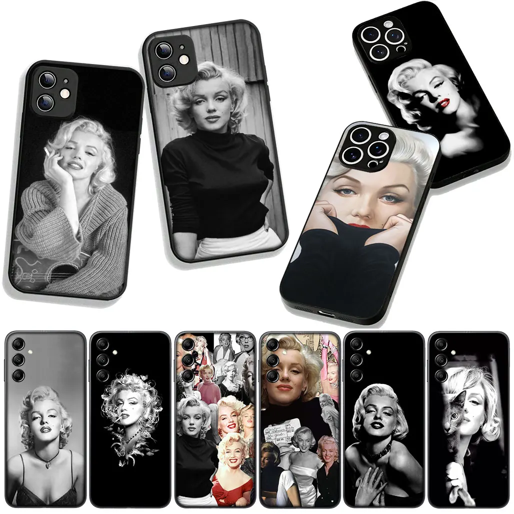 Чехол M-Marilyns Poster Monroes для Motorola Moto G05 G24 G45 G54 G55 G75 G9 G85 G15 Power Edge 50 30 Ultra Fusion 40 neo Pro
