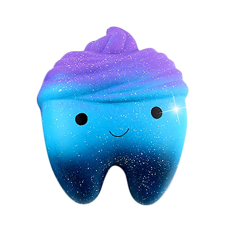 Oferta Especial: Juguete Blandito de Dientes Estrellados de Subida Lenta, Bonito Dibujo Animado, Suave para Apretar, Colgante para Teléfono, Alivio del Estrés