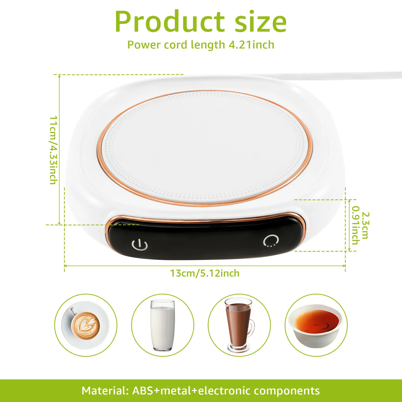 Coffee Cup Warmer Smart Cup Warmer 3 Temperature Settings Tea Thermostat Coaster Home Office Coffee Milk Tea Heater Plate