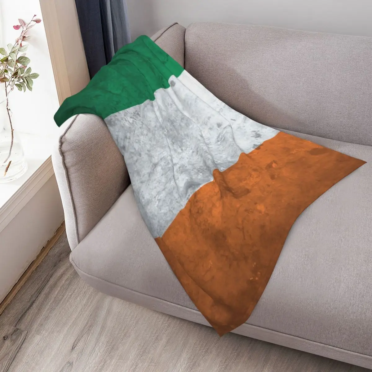 بطانية رمي العلم الأيرلندي المتعثرة لسرير الشتاء منقوشة بولار لبطانيات الأطفال