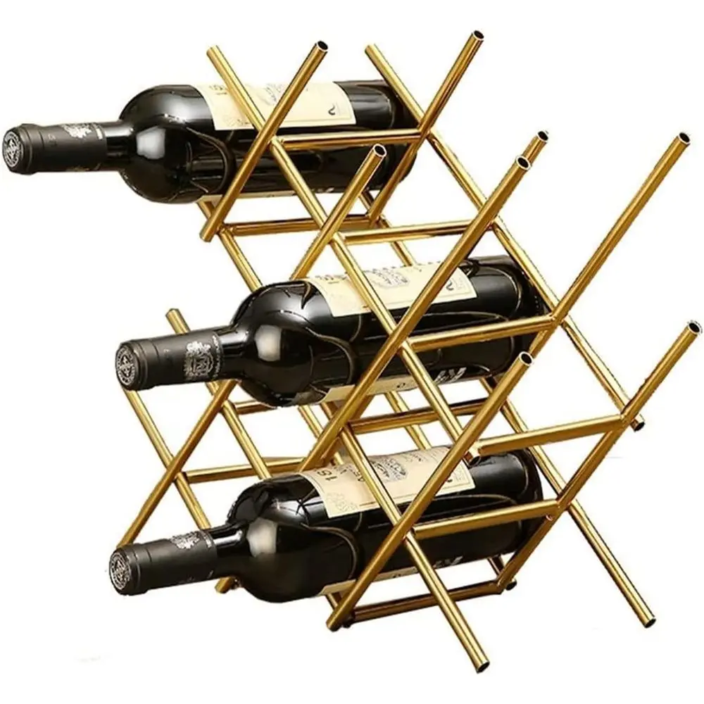 

Металлическая настенная подставка для вина, настольный держатель для хранения, декоративный настольный дисплей для бутылок