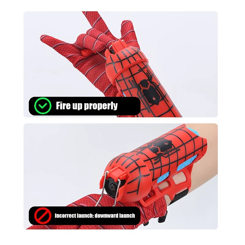 Spider Wrist Water Gun, Super-hero Cosplay Launcher Bracelet Accessory, Long-range Wristband Hand-held Jet Pressurized Water Gun