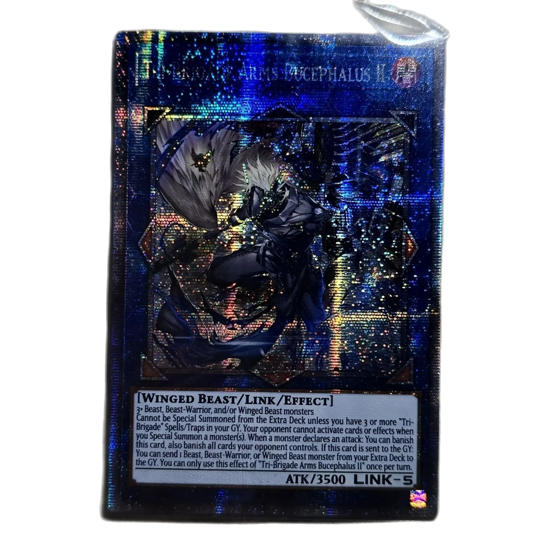 YuGiOh PHOTON HYPERNOVA 1111PrismaticSecret rzadkie ramiona Tri-Brigade Bucephalus II Hobby kolekcja prezentów karta zabawkowa (nieoryginalna)