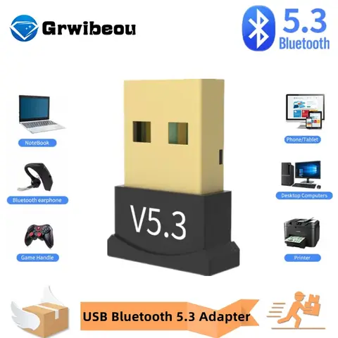 미니 USB 블루투스 5.3 동글 어댑터 PC 노트북 마우스 키보드 태블릿 전화 프린터 게임 스피커 무선 송신 수신기