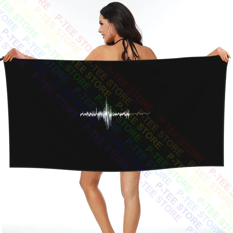 Sound Waves Mixing Recording Hip Hop Dj Mc Rap Quick dry Towel Surf Bathrobe Personalized