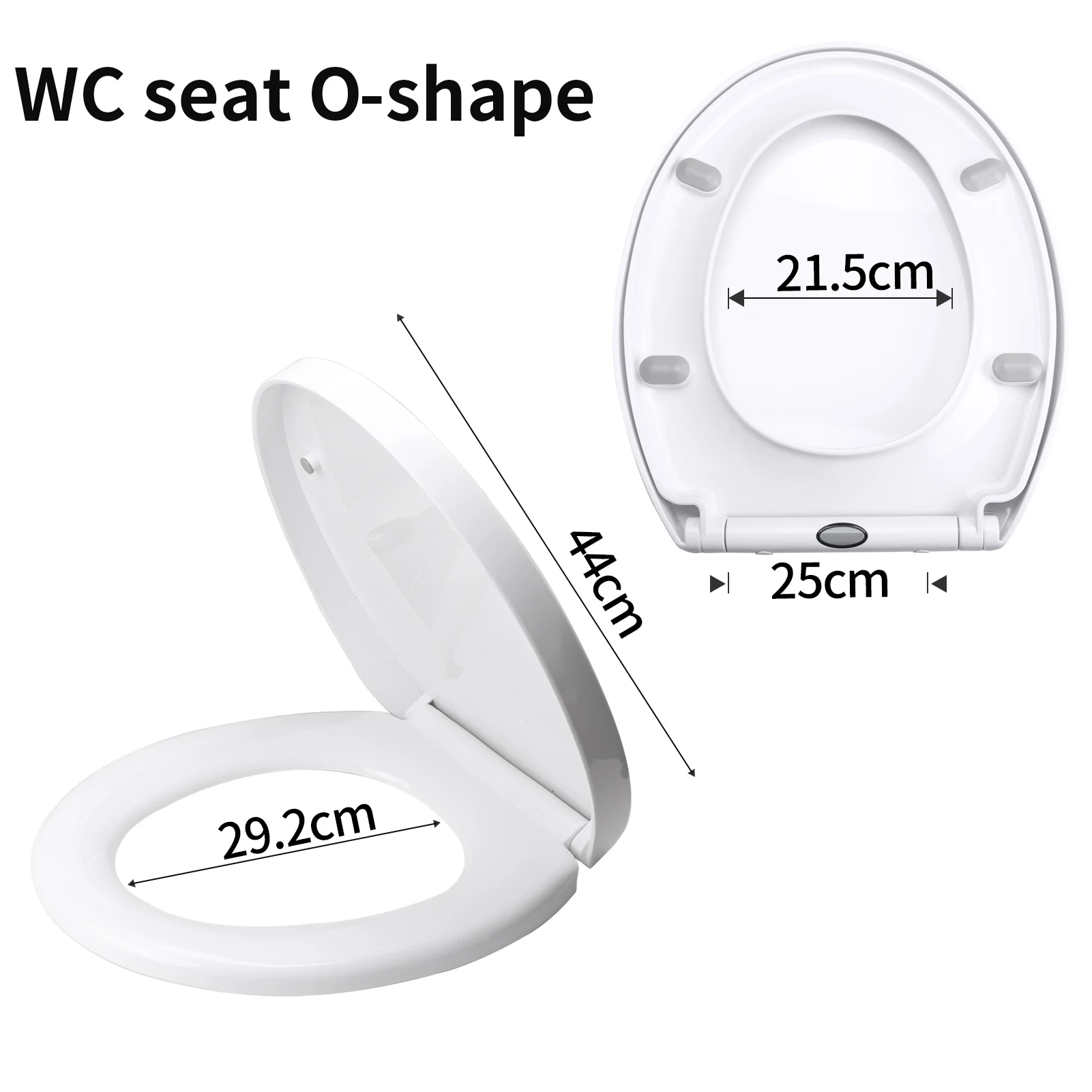 Bidet Toilet Seat Lid Quiet-Close Heavy Duty Slow Close Bowl Seats Quick Release Easy Cleaning Removable Cover Pad O/U-shape