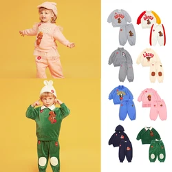 2024 Winter Clothes Sets 키즈옷 아동상의 Sets For Children Bebe Korean Kids Clothes Sets Baby Boy Clothes Girl Clothes 베베 Girl Outfits