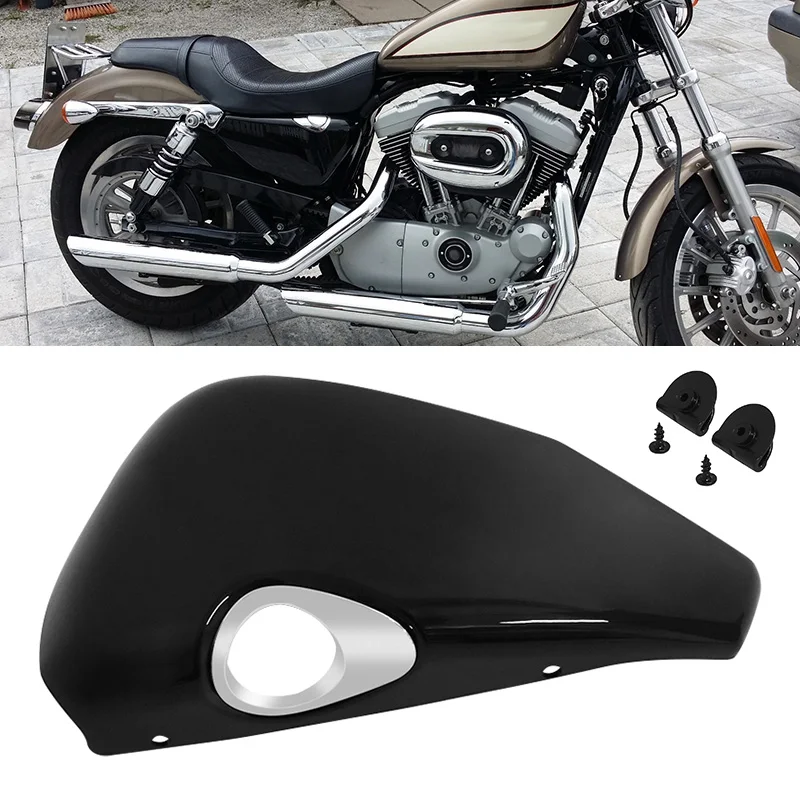 Motorcycle Black ABS Right Side Battery Cover Accessories For Harley Sportster XL Iron 883 1200 Custom Forty Eight 2004-2013