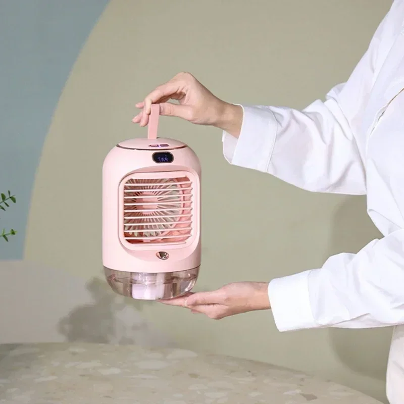 Ricarica USB portatile Ventilatore ricaricabile a 3 velocità Ventilatore da tavolo portatile per studenti Ventola di raffreddamento bagnata per interni ed esterni