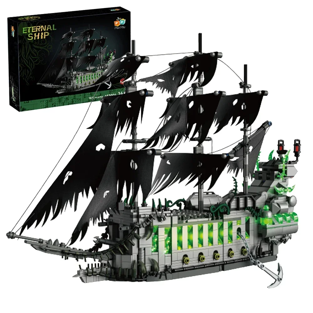 

1573PCS Creative Caribbean The Flying Dutchman Pirate Ship Building Blocks Assemble Mini Bricks Toys Gift For Children Kids
