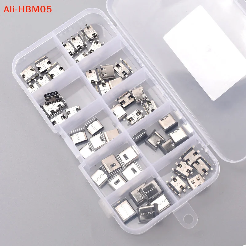 Phone Repair Kit - (HB05)100PCS/Box 10Models Type-C USB Charging Dock