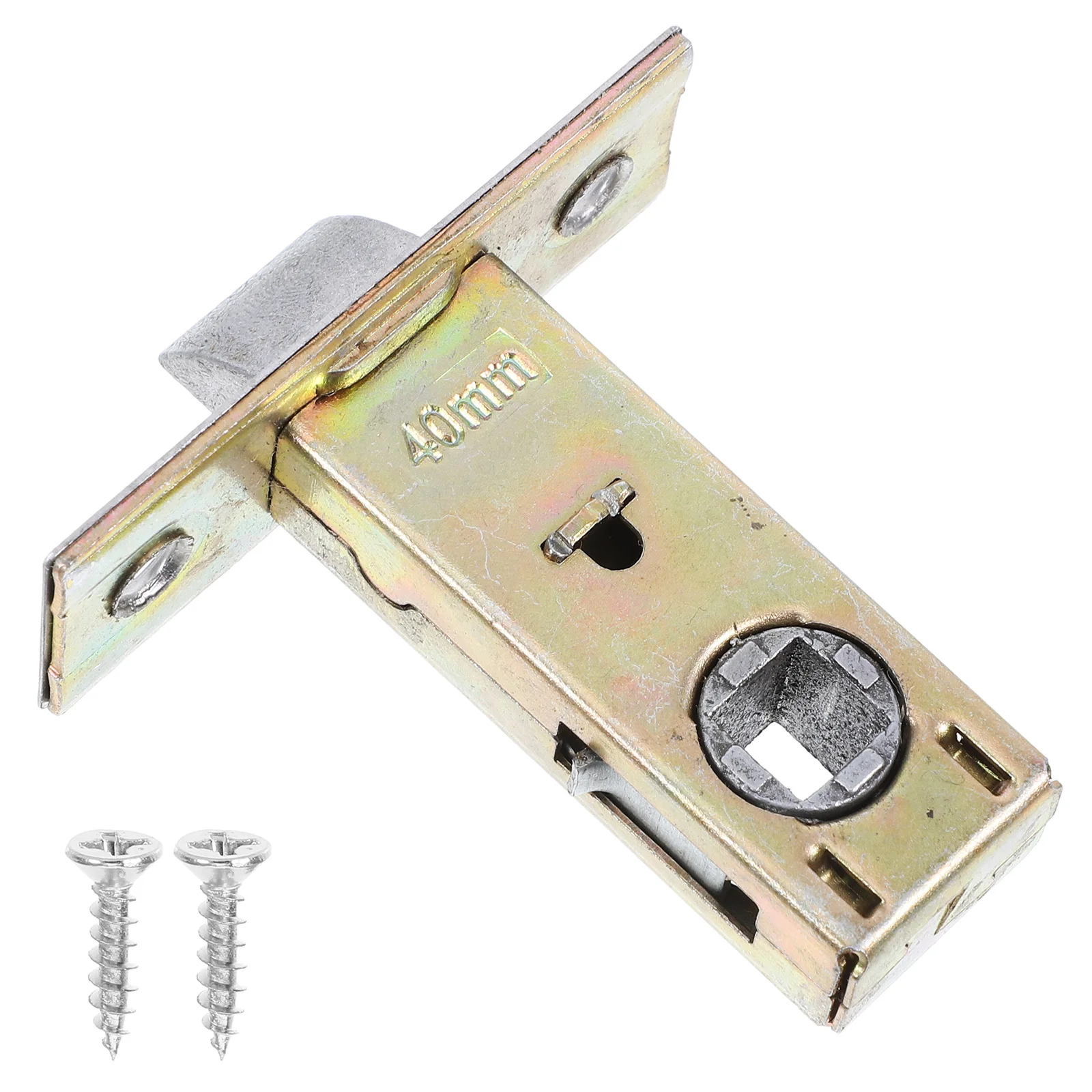 

1pcs 40 Mm Tubular Latch Stainless Steel Interior Door Lock Hardware Adjustable Deadbolt For Lever Handles Passage Barn Sliding