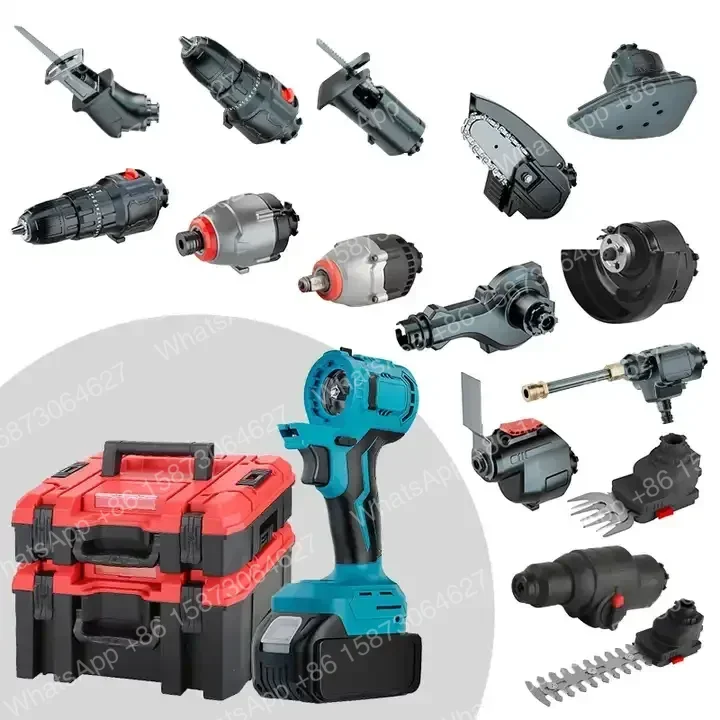Conjunto de Ferramentas Elétricas YYHC: Parafusadeira Elétrica, Furadeira de Impacto, Chave de Impacto e Motor Brushless com Bateria
