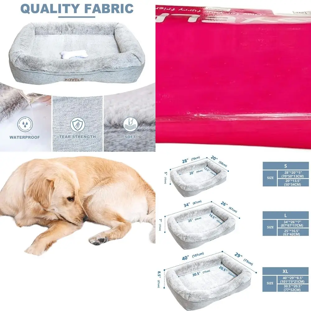 

X-Large Orthopedic Memory Foam Dog Bed with Removable Washable Cover and Waterproof Liner