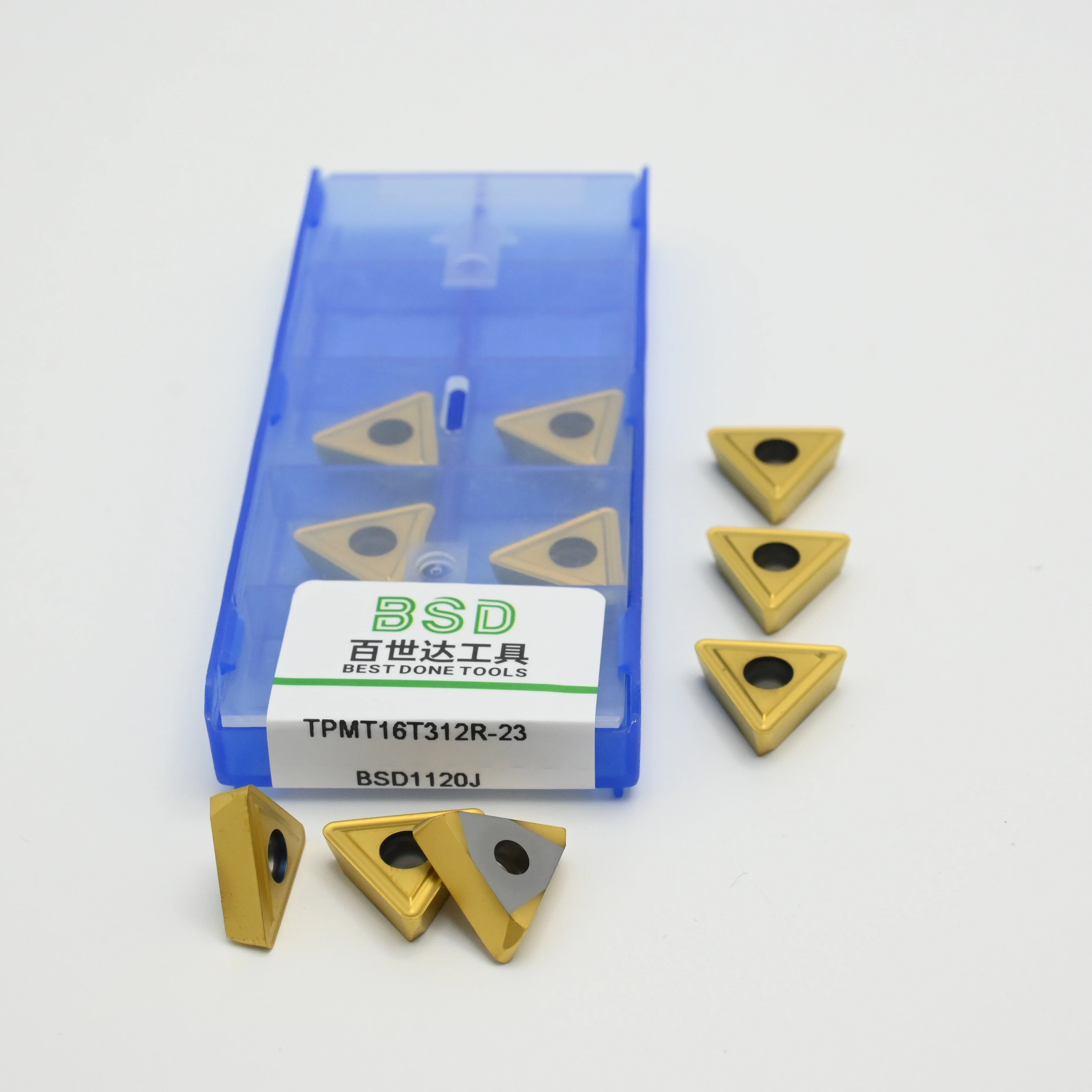 10PCS/Box TPMT16T312R-23 Carbide Turning Inserts BSD1120J CNC Lathe Cutting Tools for Metal Machining view 3