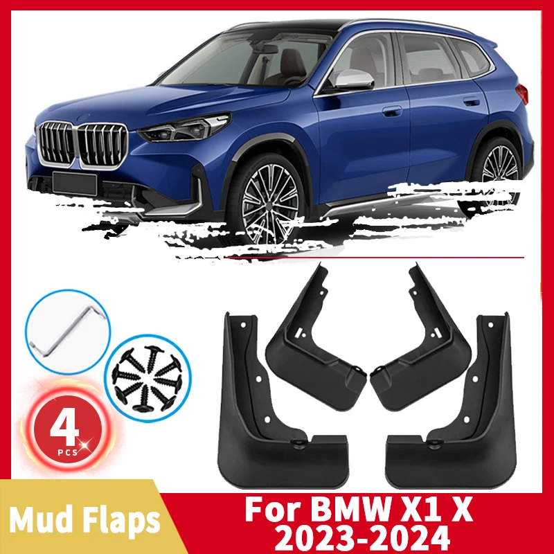 

4pcs Mudguards For BMW X1 Accessories 2023 2024 U11 U12 Car Mudflap Front Rear Flaps Splash Mud Fender Car Accessories Mud Flaps