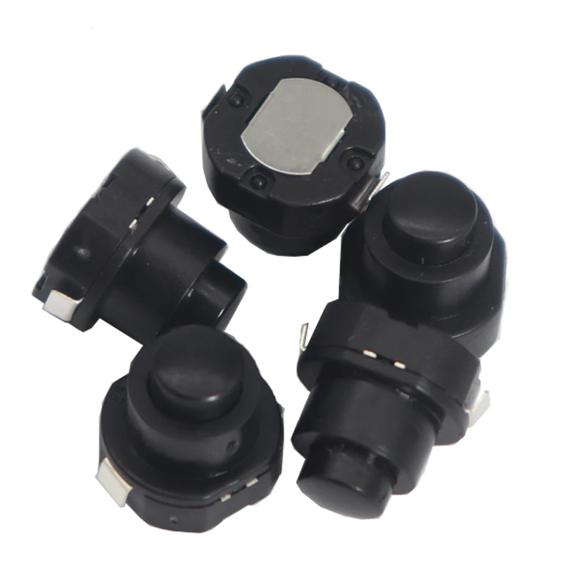 【20-5PCS】1010X Small Circular Flashlight Switch Power Supply Button Switch KAN-10A Self-Locking Button Push Button Switch ON-OFF