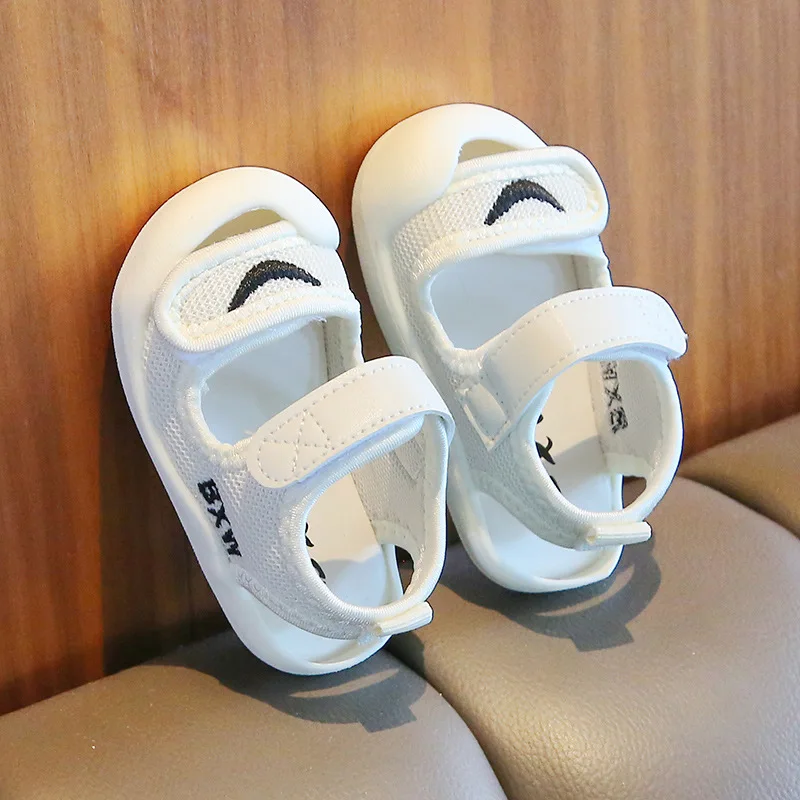 2026 New Summer Simple Women's Baby Shoes Anti-collision Soft Bottom Sandals For Boys Ages 1-3 Learning To Walk Beach Shoes