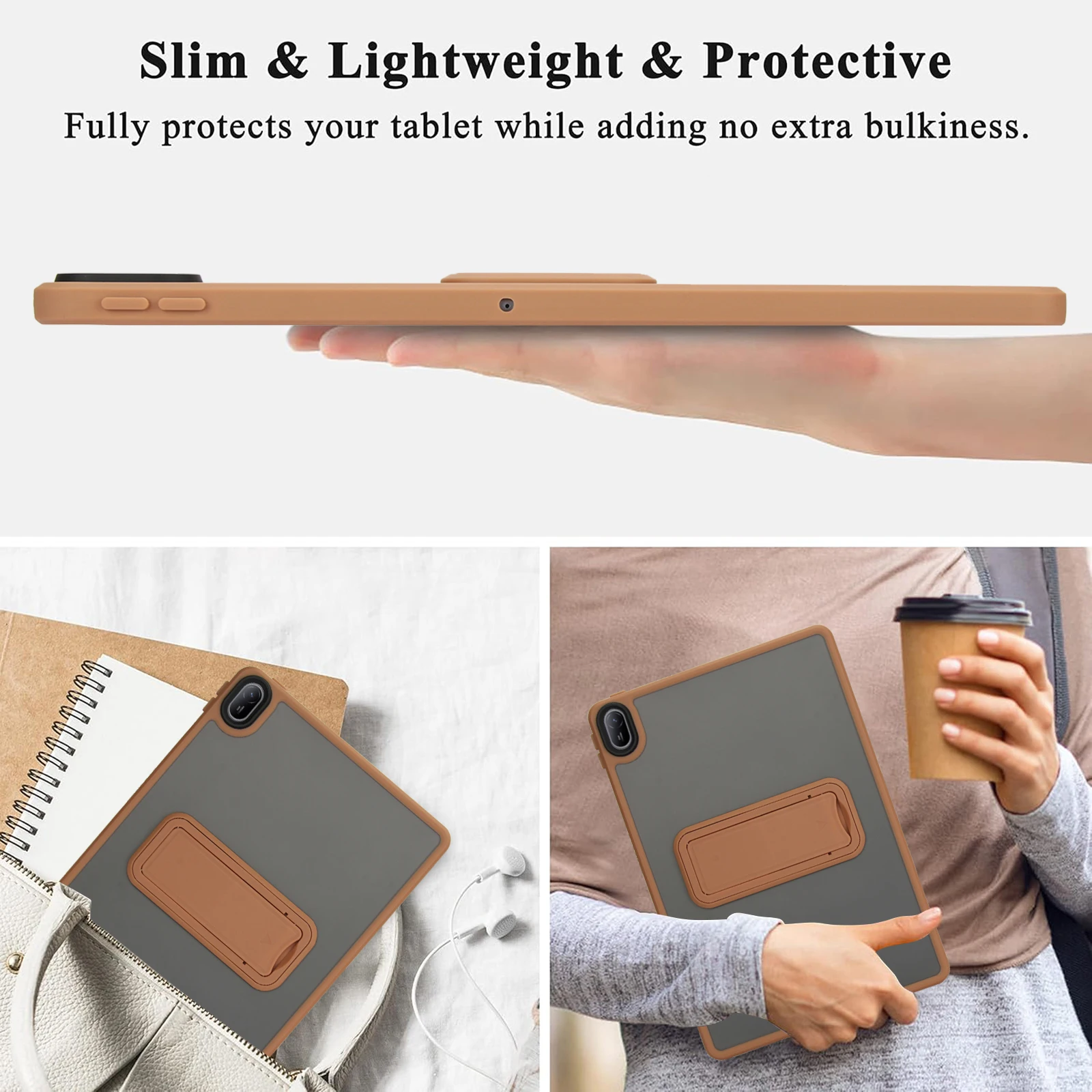 Casing Stand untuk Huawei Matepad 11.5 11.5s SE 11 inci 2024 2025, Casing Tablet Matte dengan Penyangga, Penutup Keras Transparan