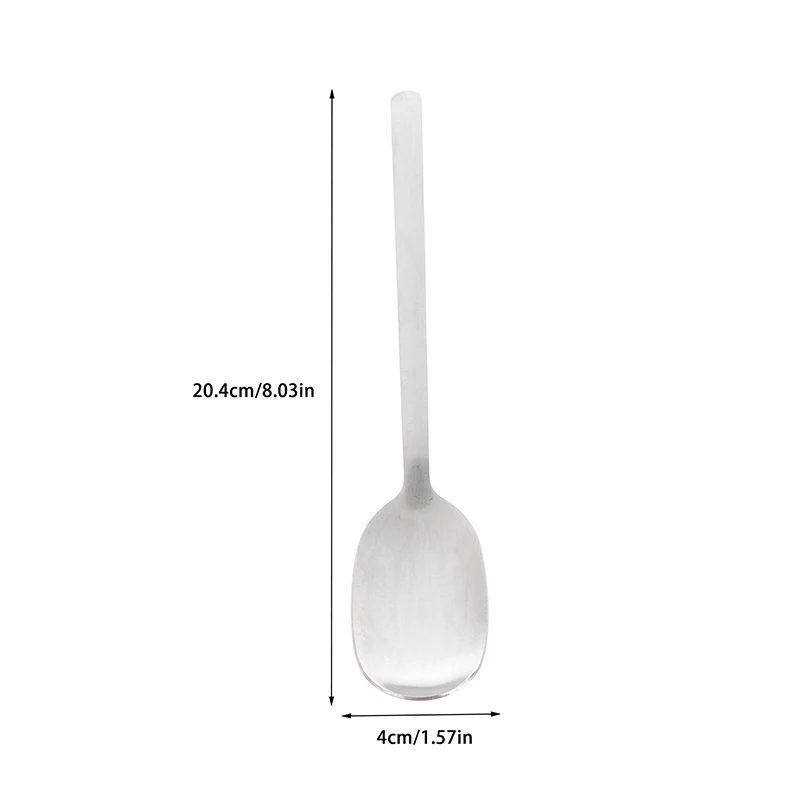 Hot Sale 410 Stainless Steel Spoon Long Handle Western Dining Teaspoon Coffee Dessert Spoons Silver Restaurant Tableware
