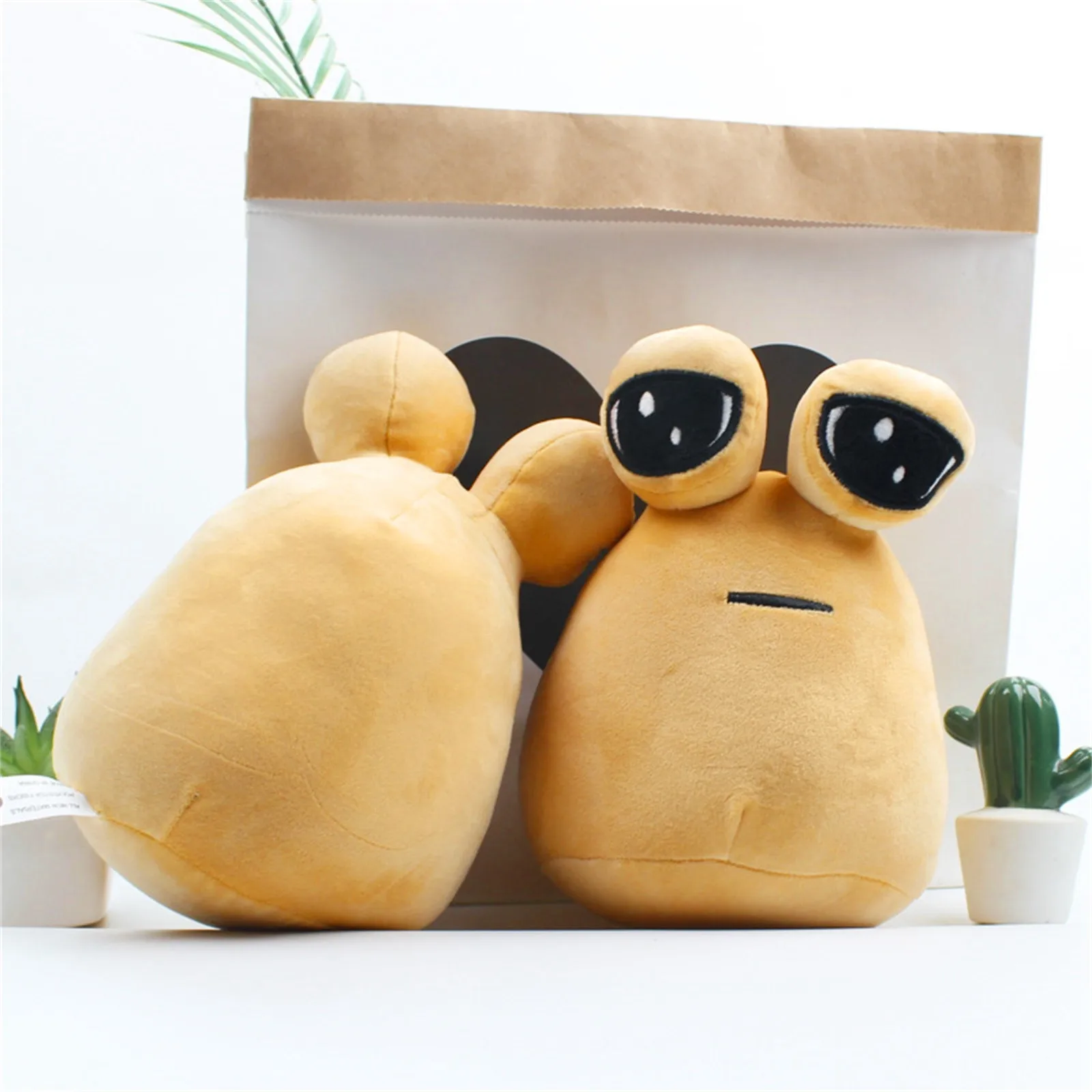 22cm My Pet Alien Pou Plush Toy Home Decor Kawaii Cartoon Pet Doll Cute Stuffed Toys Soft Pillow Plush Animal Gift Toys For Kids