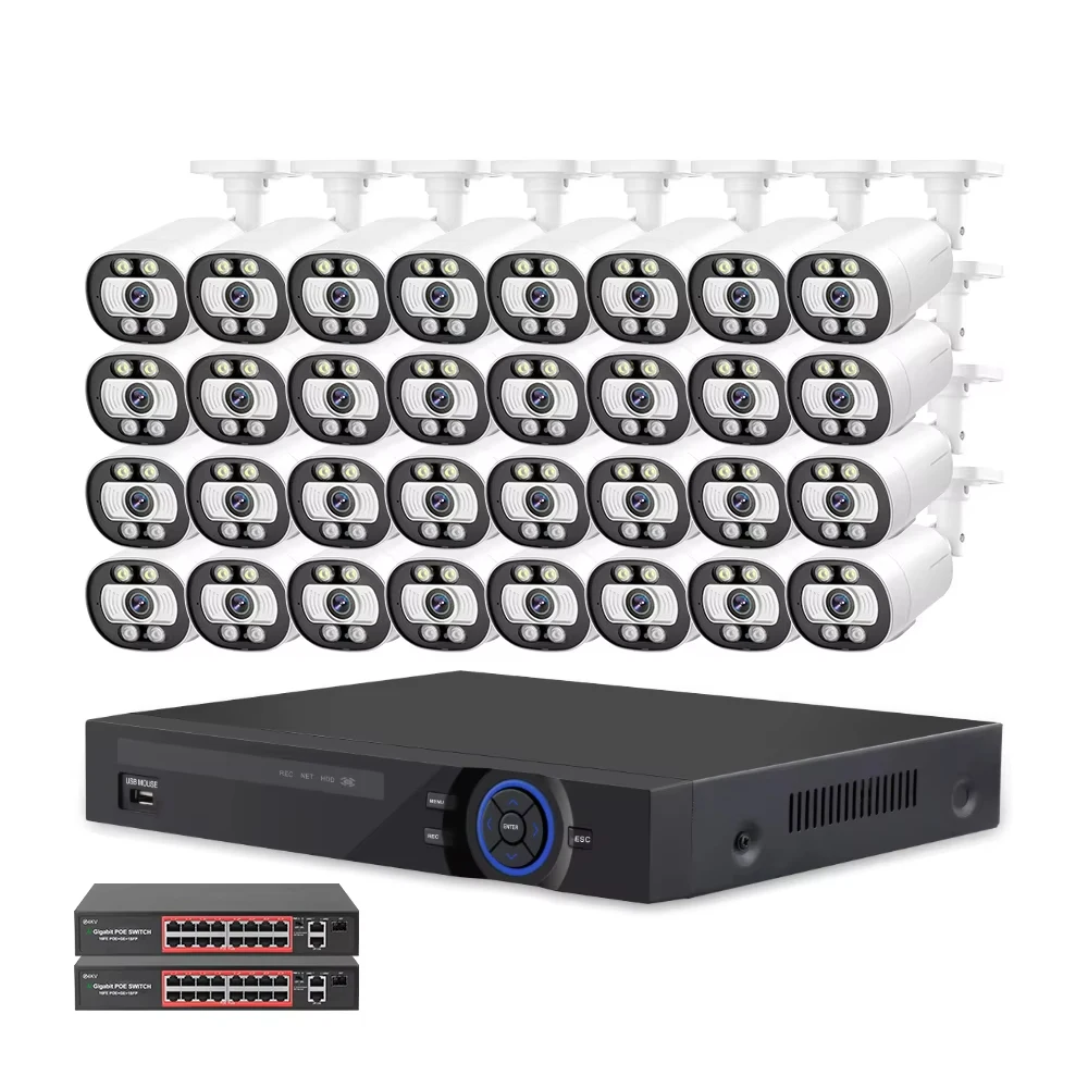 

For Techage 5MP POE IP CCTV Camera 32CH NVR Kit 32-Channel Video Surveillance System Night Vision Built-in Mic For Surveillance