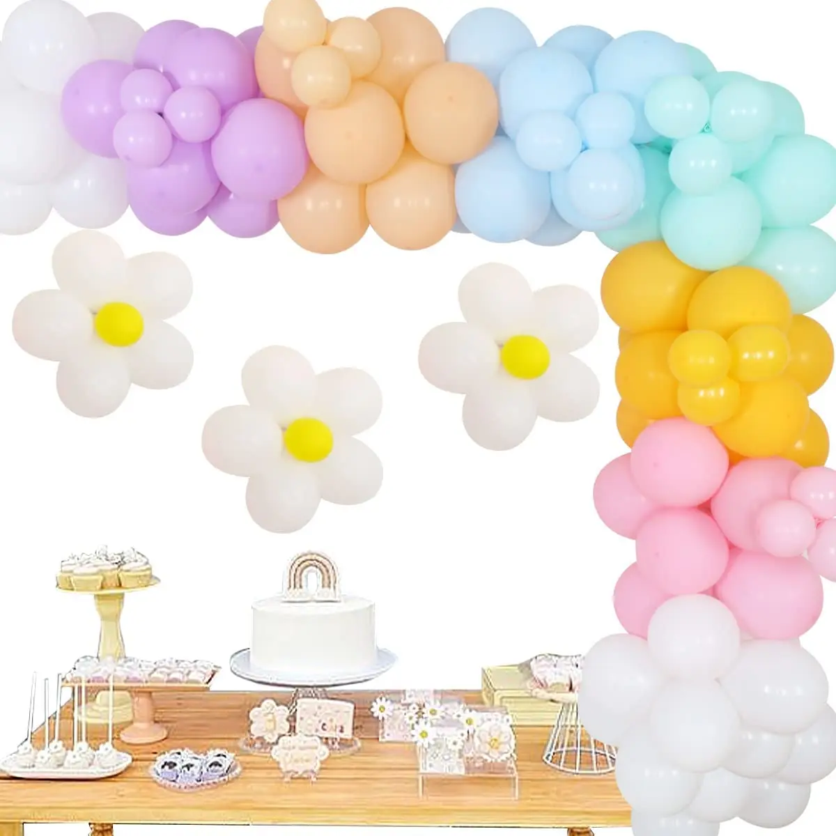 

Daisy Groovy Balloon Garland Kit, Macaron, Pink, Blue, Purple, Yellow, DIY Flower, Baby Shower, Birthday, Wedding Decoration