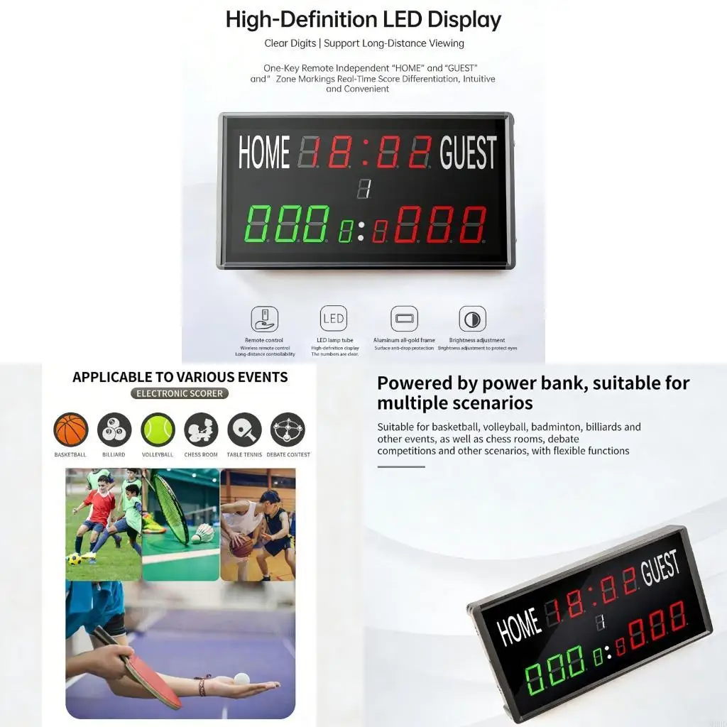 

Профессиональная система подсчета очков в баскетболе с пультом дистанционного управления и подставкой для футбольных инцидентов