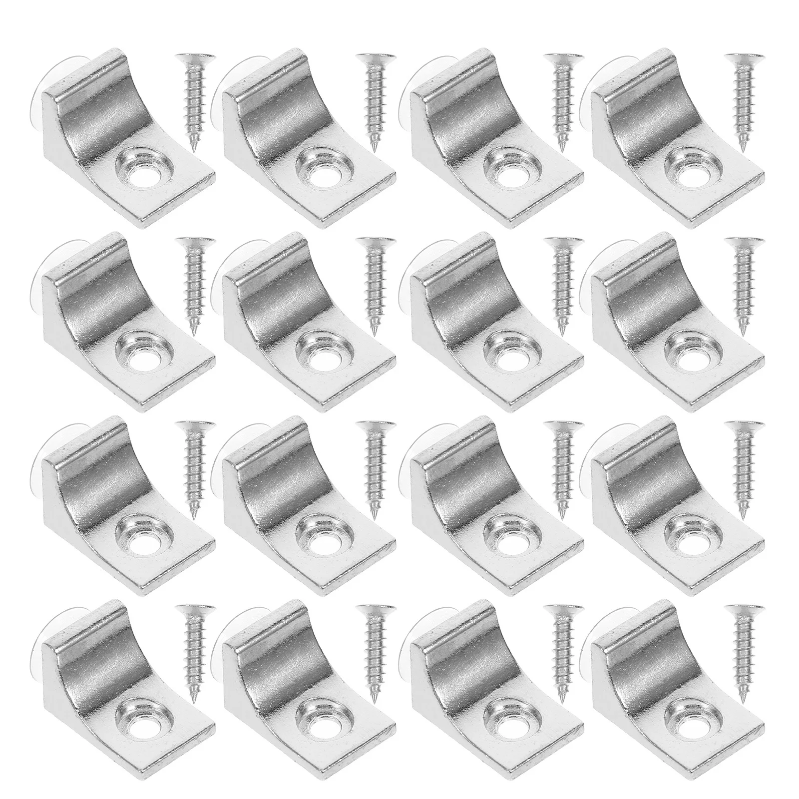 

20Pcs Heavy Duty L Brackets Glass Shelf Support Adjustable Clamp Zinc Alloy Angle Brace DIY Projects Stable Furniture Anchors