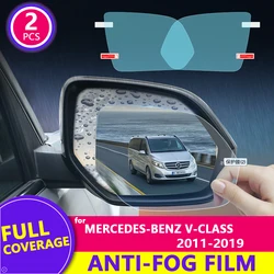 for Mercedes-Benz V-Class / Viano / Vito / Metris W639 W447 2004 - 2019 Rearview Mirror Film Anti-Fog Car Accessories