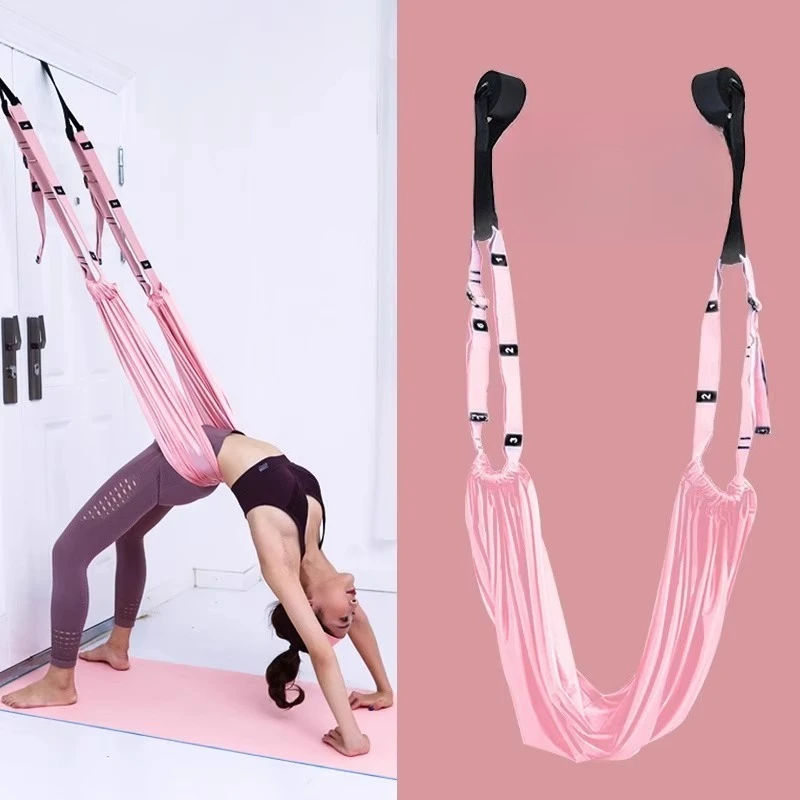 1pc Aerial Yoga Strap Door Hanging Yoga Rope Elastic Stretch Band for Split Backbend Inversion Training