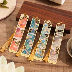 Chinese Style Retro Bookmark Exquisite Metal Bookmarks Quality Aesthetic Stationery Reading Accessories Book Lover Gifts