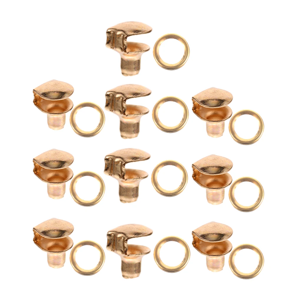 

10 Pcs Boot Lace Buckles Portable Shoelace Hooks for Boots Fittings with Rivets Metal Fastener