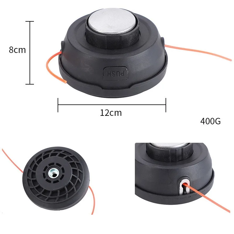 Aluminum Alloy Lawn Mower Head With Bearing Universal Garden Rope Trimmer Tool Quick Disassembly Accessory