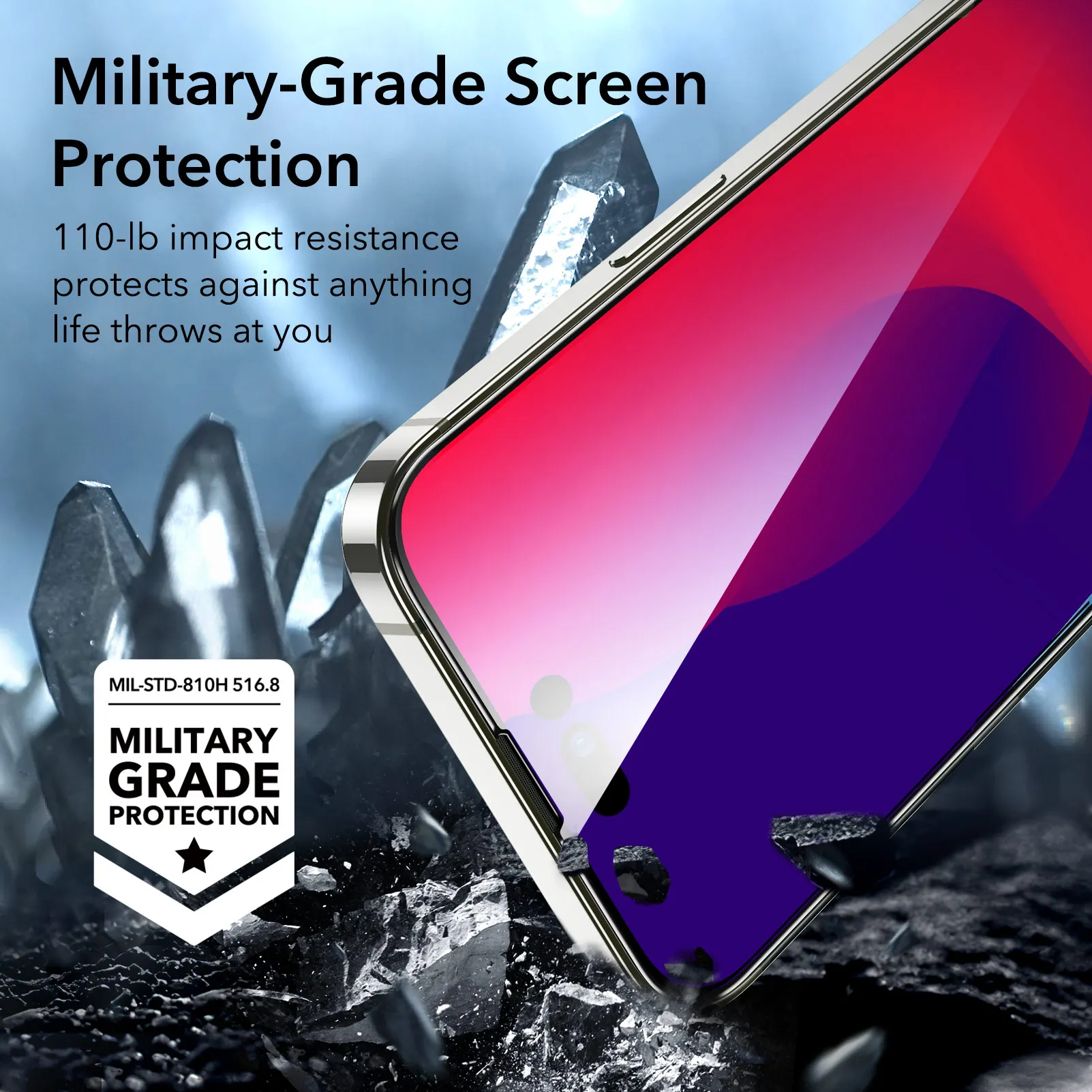 ESR for iPhone 14 Pro Max Screen Protector  Armorite Tempered Glass for iPhone 14 Pro Gorilla Glass for iPhone 14 Full Cover