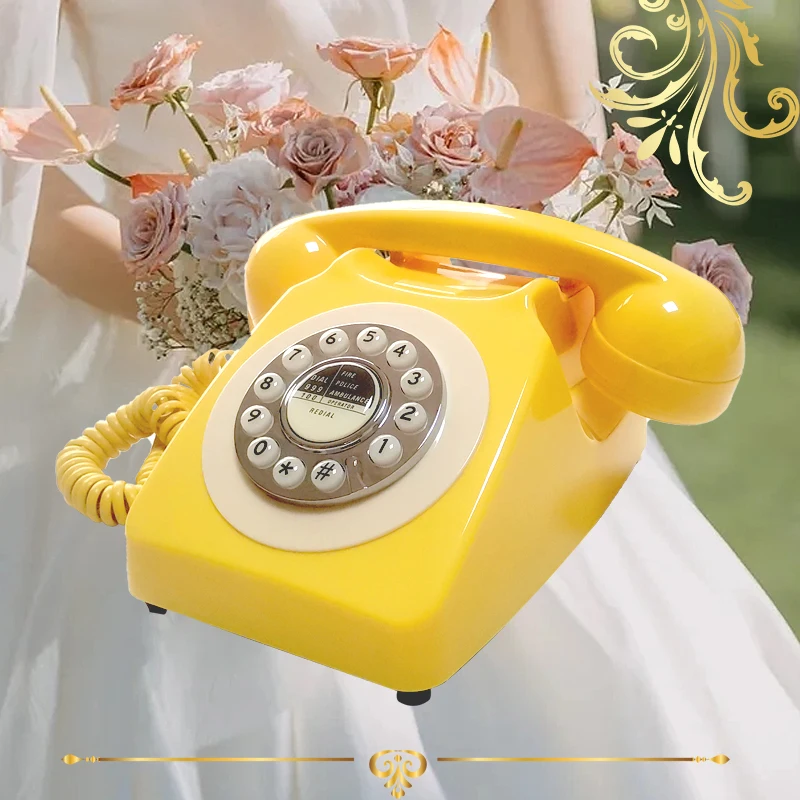 Imagem -04 - Telefone Antigo para Casamento Vintage Audio Mensagem Livro Livro Gravação Voicemail