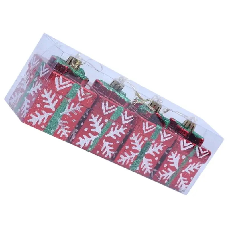 

G6KF Plastic Christmas Tree Hanging Decorations Multifunctional Holiday Party Decoration Items Gift Box Ornaments