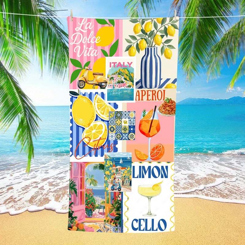 Sandy Beach Towel Tropical Ocean Print Oversized Microfiber Quick Dry Sand Free Summer Vacation Pool Travel Trendy Gift 2026