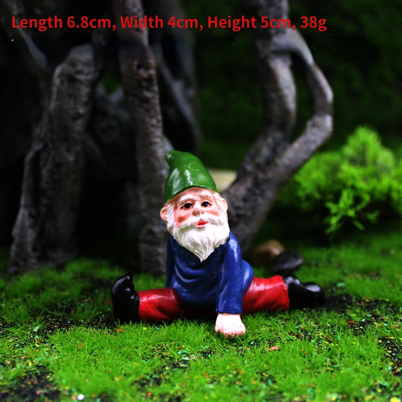 1 PC /4PC yoga gnome statue, gnome resin decoration, garden decoration, indoor, tabletop, courtyard and garden statue decoration