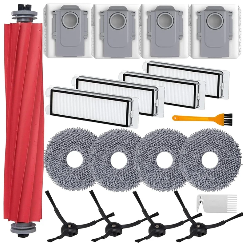 

1Set Replacement Parts For Roborock Q Revo Vacuum Cleaner, Replacement Parts Set For Roborock P10 Robots, Main Brush,Dust Bags