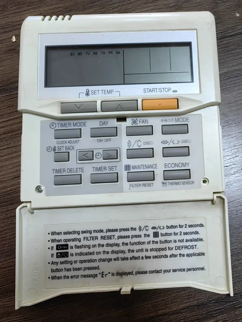 For Fujitsu Multi-line T/Mini-T Series Wire Controller UTY-RNKYT Controller Panel. Disassembly