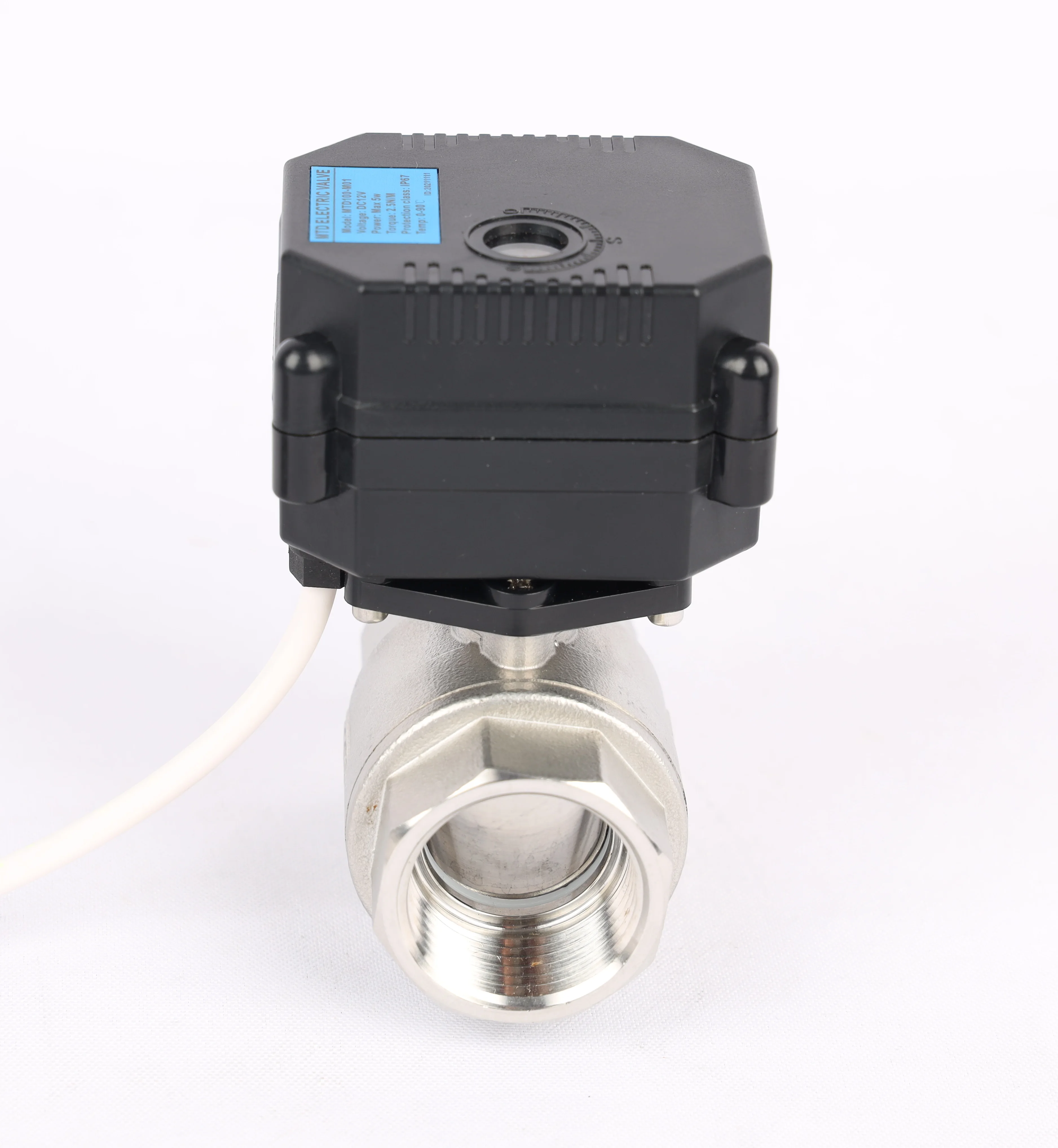 DN25 Mini Electric Actuator Ball Valve 2 Way Stainless Steel  Motorized Control Actuator Valve AC/DC9-24V DC9-35V