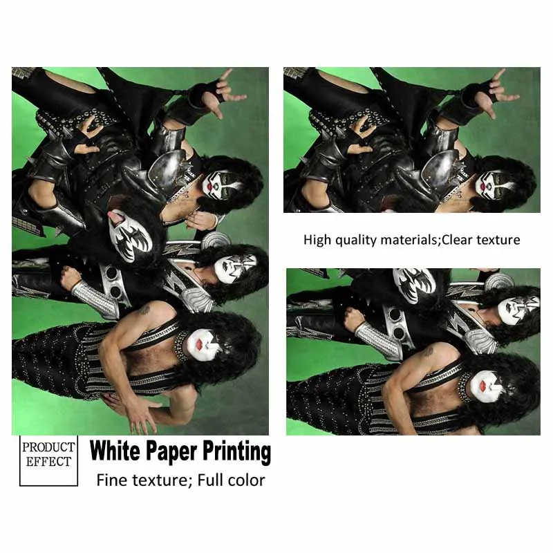 Classic Metal Rock Singer Poster Kiss Band White Paper Music Star Prints Pictures for Home Decor Room Bar Decorative Painting