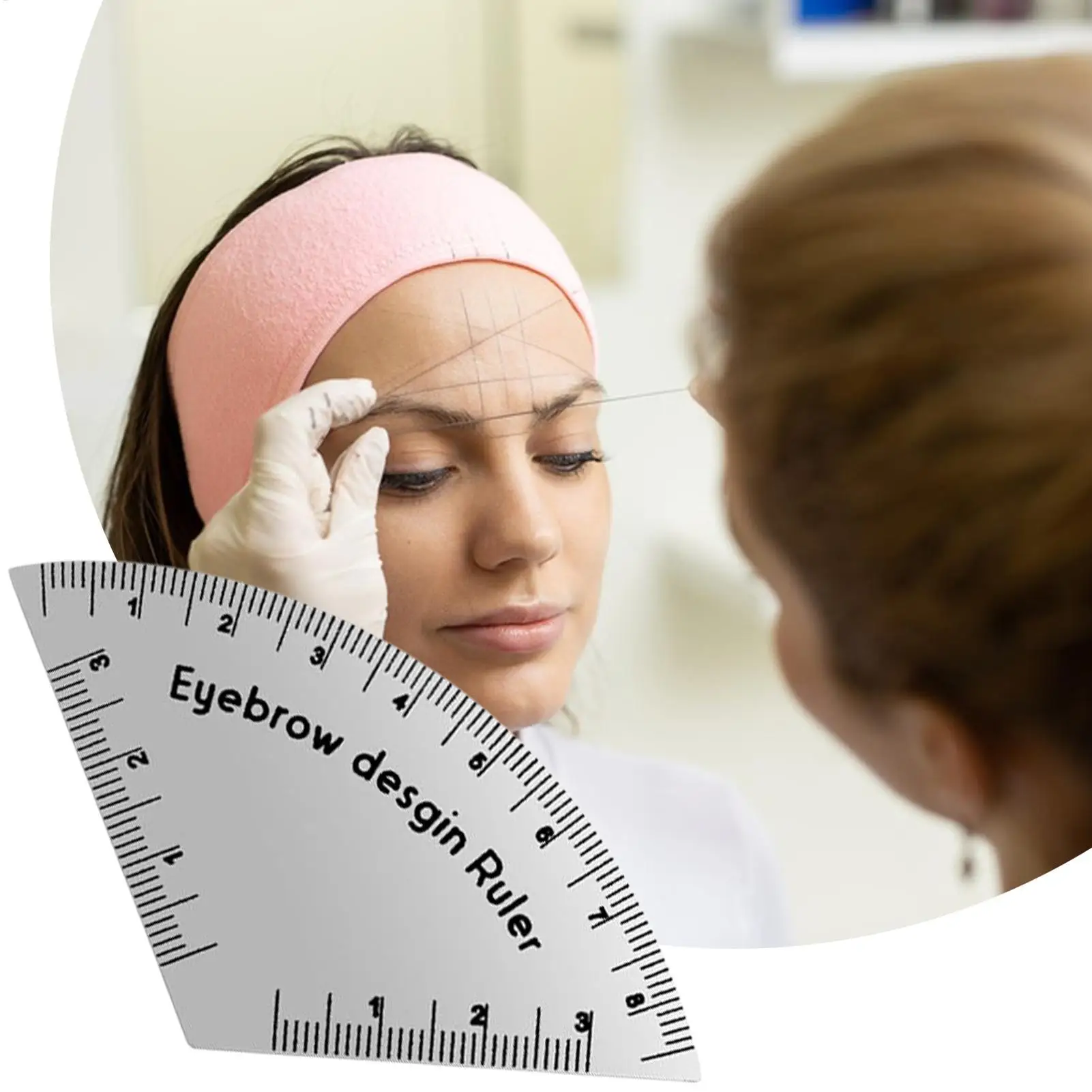 Portable PVC Eyebrow Ruler Fast Drawing Eyebrow Tool Multi-Purpose Brow Ruler For Women Fast & Precise Shaping, Brow Magic Tool
