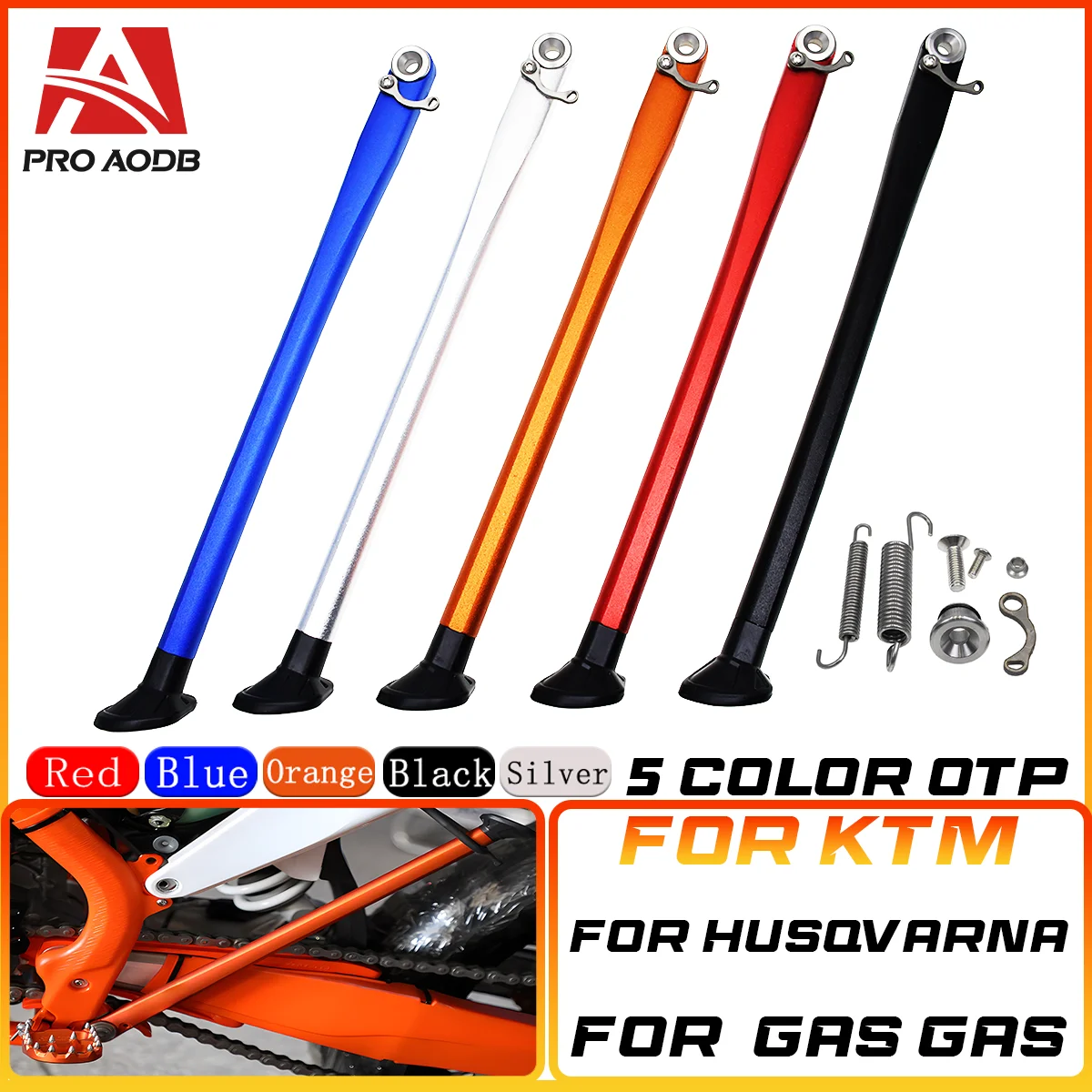 

Motorcycle Parking Side Stand With Spring Kit For KTM EXC EXCF XC XCF XCW SX SXF Six Days For Husqvarna TE FE TX FX FS 2008-2023