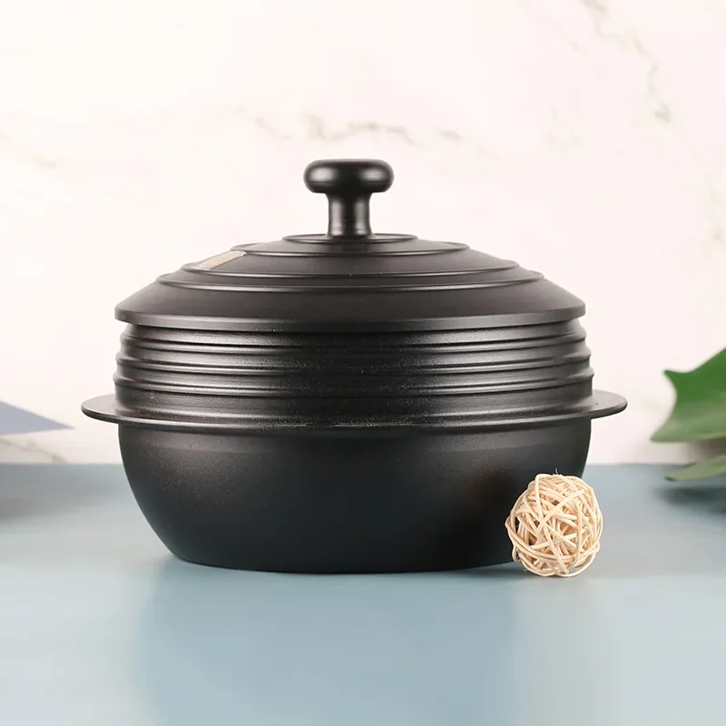 Household induction cooker cast iron pot Traditional old-fashioned stew Korean Mixed Rice Non stick Little pan rice Casserole