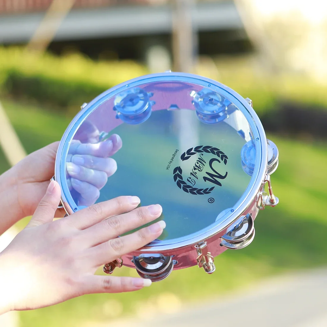 M MBAT 8/10 بوصة طبلة الدف آلة موسيقية للحفلات/KTV/المهرجان/الاحتفال أو كعبة تعليمية رأس الطبل للأطفال باليد #3