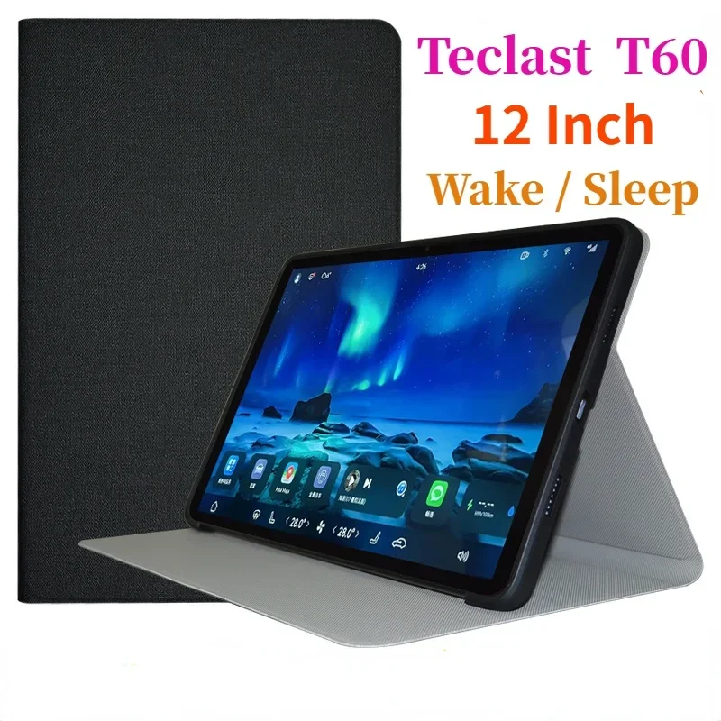 Slim PU Leather Cover with Soft TPU Back Shell For Teclast T60 Case 12