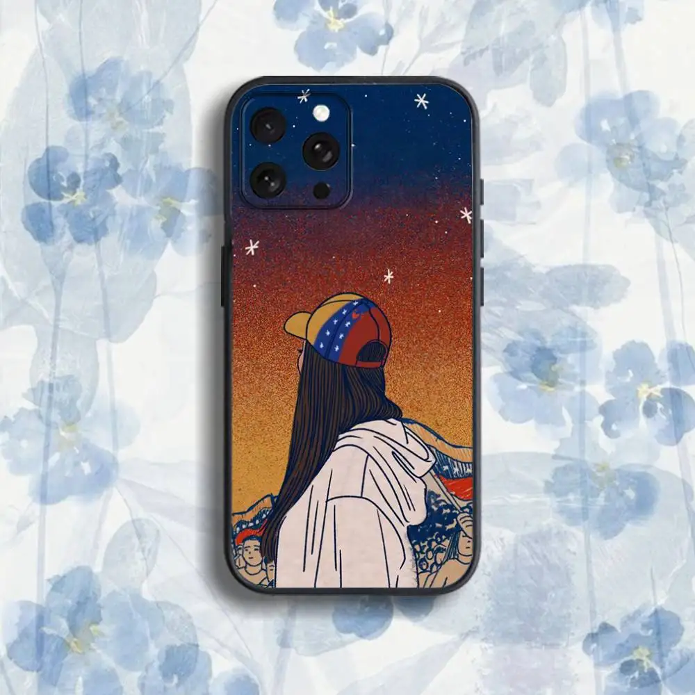 V-Venezuela esthetic Print Phone Case For iPhone 17,16,15,14,13,12,Pro,Max,Plus,E,SE4,Air,Mini Black Soft Box