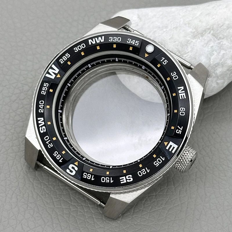 

Mod Silver King Samurai Watch Case Transparent Back Fits NH34 NH35 NH38 NH36 4R 7S Movement Sapphire Glass Watch Case Refitting